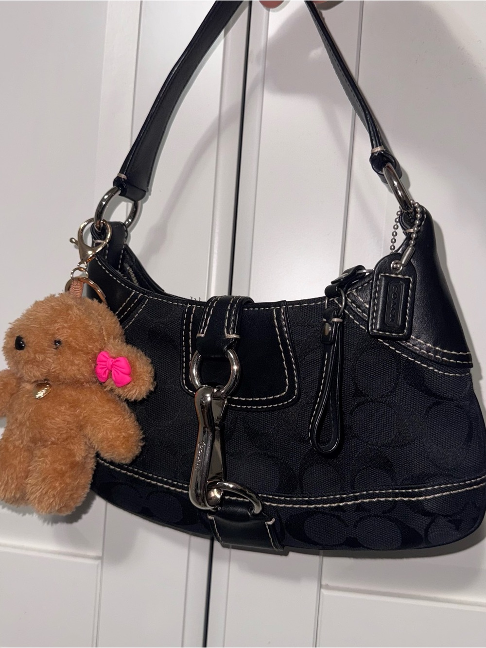 Coach black mini bag